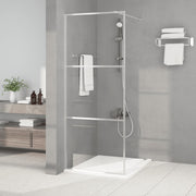 Inloopdouchewand 80x195 cm glas zilver