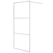 Inloopdouchewand 90x195 cm transparant ESG-glas zilverkleurig 90 x 195 cm Zilver