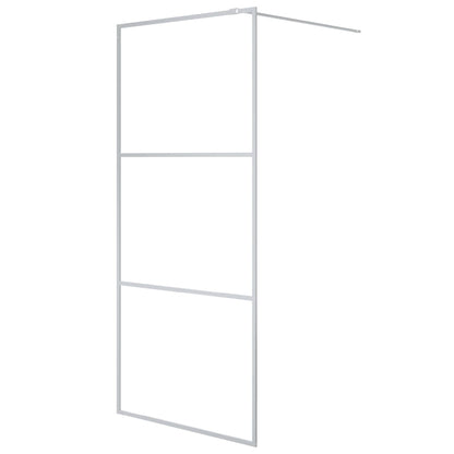 Inloopdouchewand 90x195 cm transparant ESG-glas zilverkleurig 90 x 195 cm Zilver