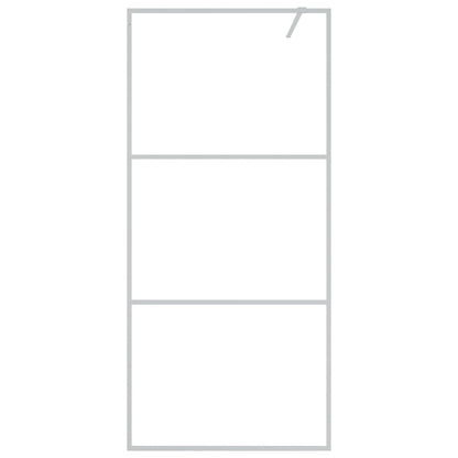 Inloopdouchewand 90x195 cm transparant ESG-glas zilverkleurig 90 x 195 cm Zilver