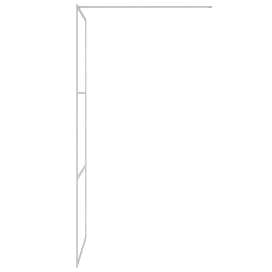 Inloopdouchewand 90x195 cm transparant ESG-glas zilverkleurig 90 x 195 cm Zilver