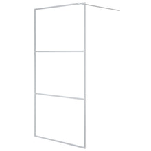 Inloopdouchewand Transparant Esg-Glas Kleurig 100 x 195 cm Zilver