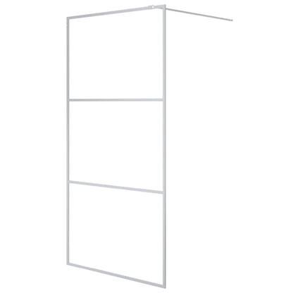 Inloopdouchewand Transparant Esg-Glas Kleurig 100 x 195 cm Zilver