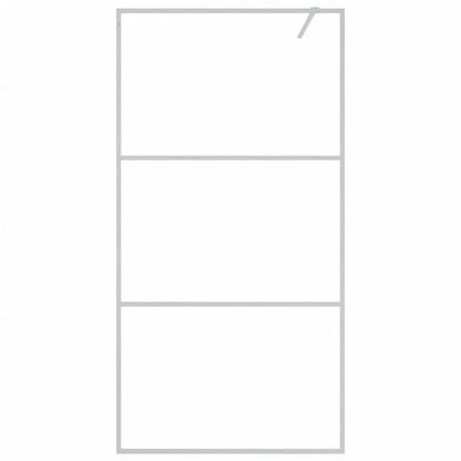 Inloopdouchewand Transparant Esg-Glas Kleurig 100 x 195 cm Zilver
