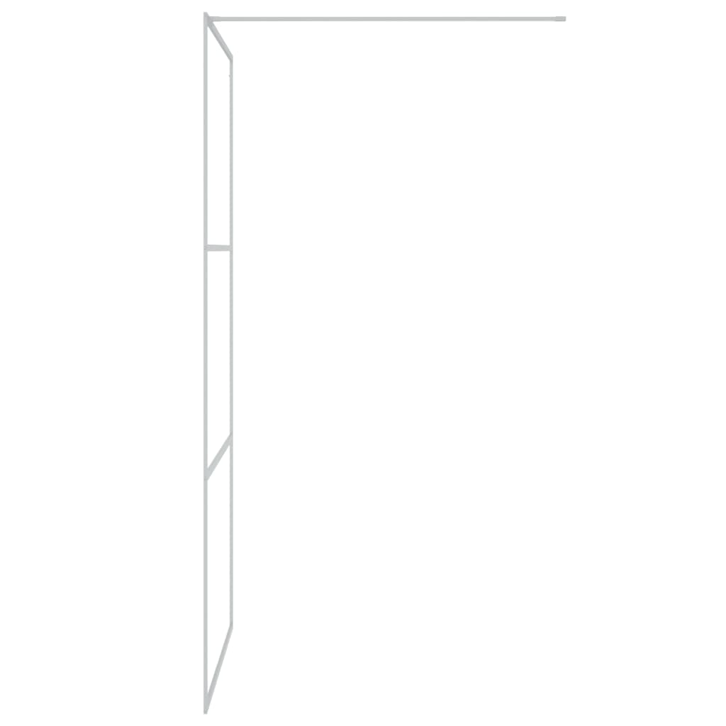 Inloopdouchewand Transparant Esg-Glas Kleurig 100 x 195 cm Zilver