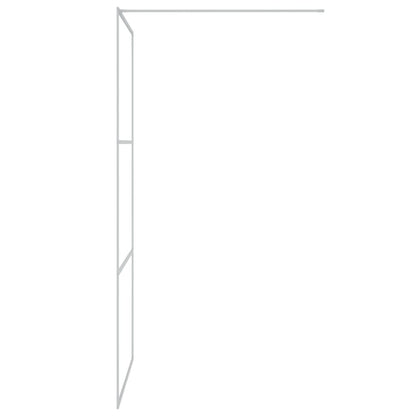 Inloopdouchewand Transparant Esg-Glas Kleurig 100 x 195 cm Zilver