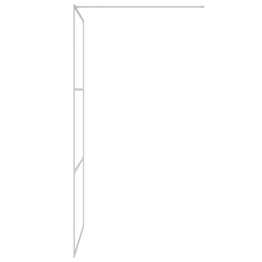 Inloopdouchewand Transparant Esg-Glas Kleurig 100 x 195 cm Zilver