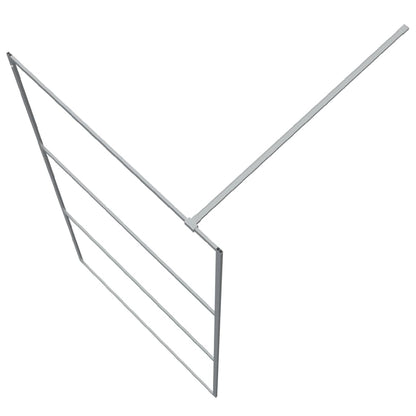 Inloopdouchewand Transparant Esg-Glas Kleurig 100 x 195 cm Zilver