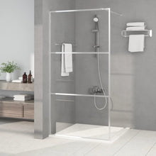 Inloopdouchewand Transparant Esg-Glas Kleurig 100 x 195 cm Zilver