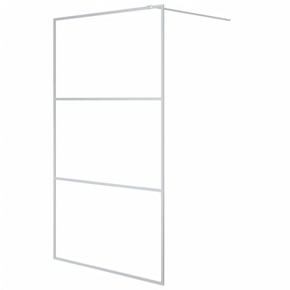 Inloopdouchewand 115X195 Cm Transparant Esg-Glas Zilverkleurig 115 x 195 cm Doorzichtig