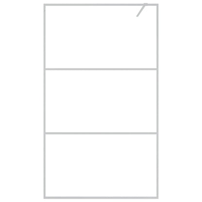 Inloopdouchewand 115X195 Cm Transparant Esg-Glas Zilverkleurig 115 x 195 cm Doorzichtig