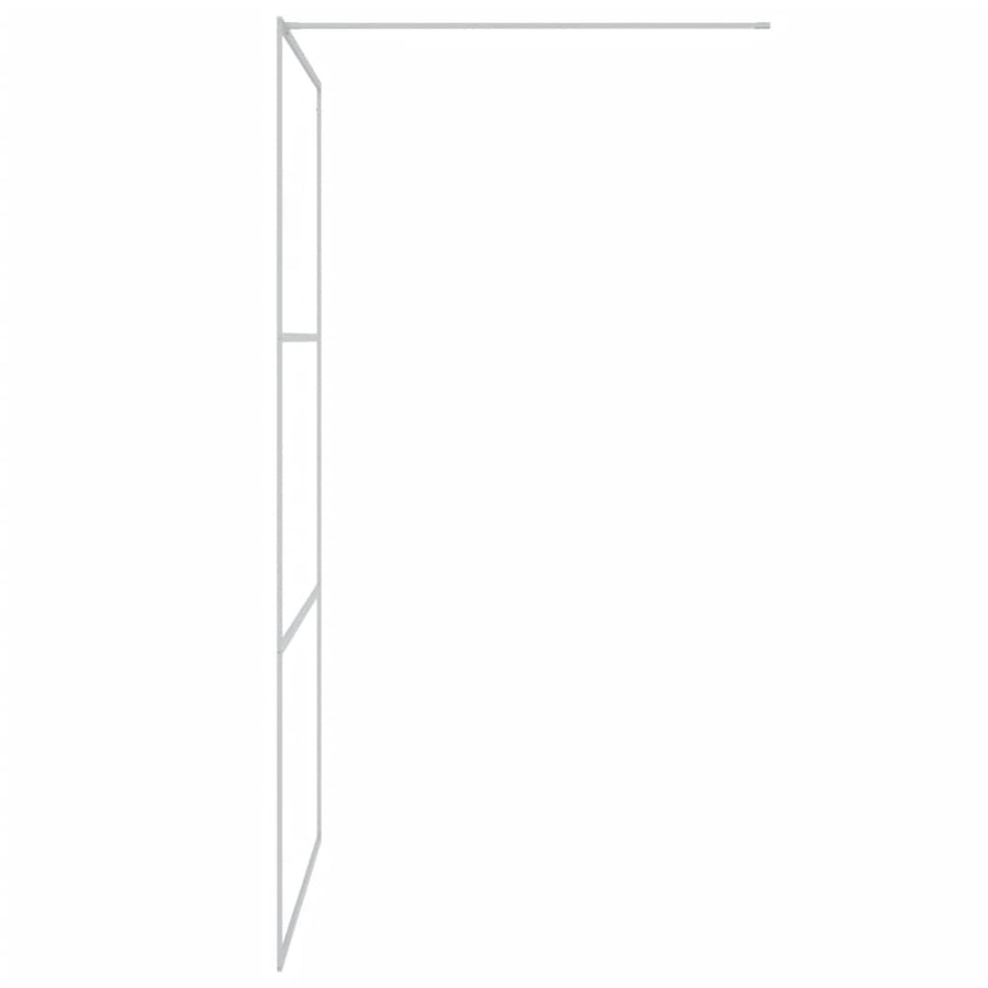 Inloopdouchewand 115X195 Cm Transparant Esg-Glas Zilverkleurig 115 x 195 cm Doorzichtig