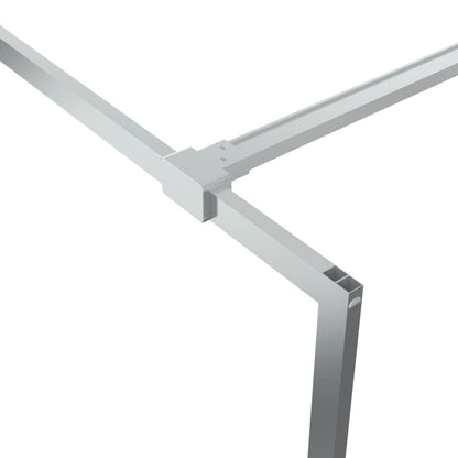 Inloopdouchewand 115X195 Cm Transparant Esg-Glas Zilverkleurig 115 x 195 cm Doorzichtig