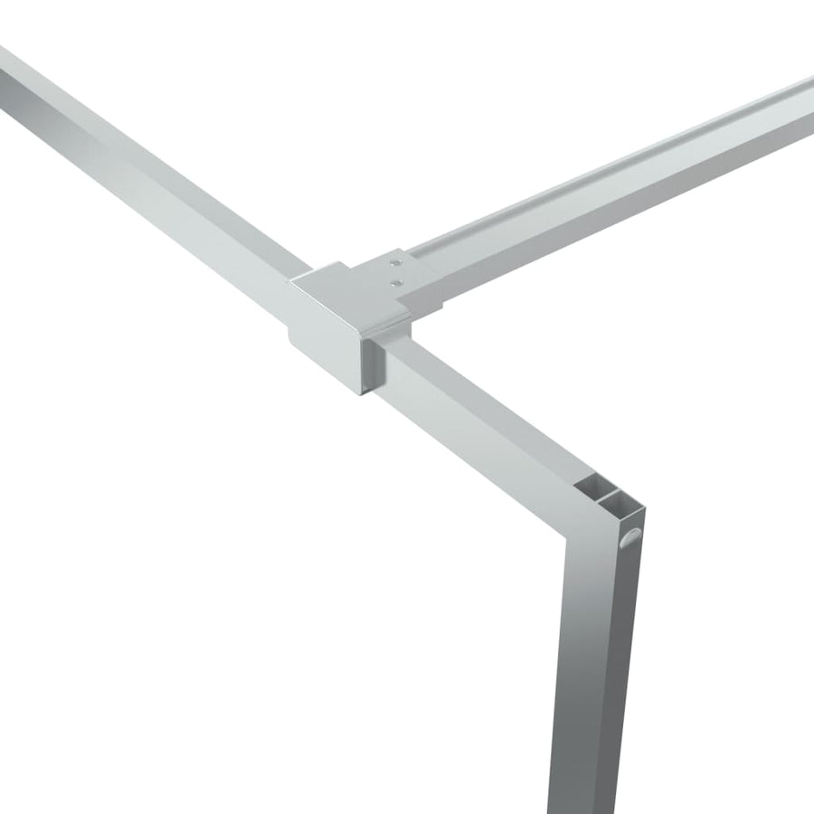 Inloopdouchewand 115X195 Cm Transparant Esg-Glas Zilverkleurig 115 x 195 cm Doorzichtig