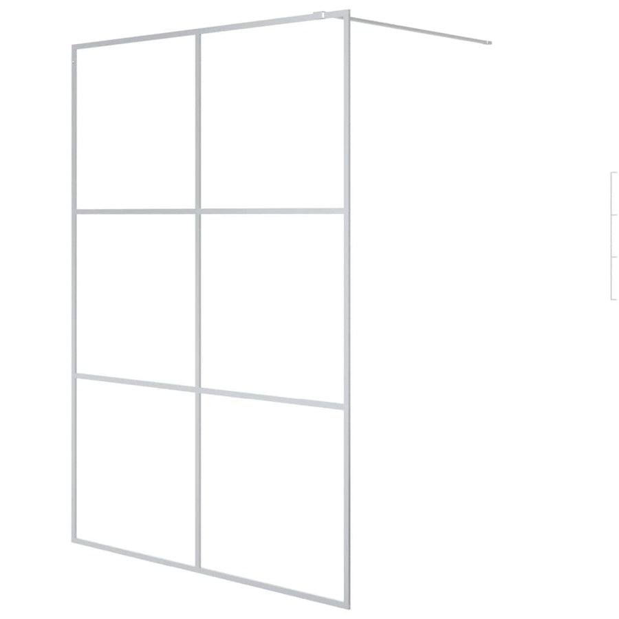 Inloopdouchewand 140x195 cm transparant ESG-glas zilverkleurig 140 x 195 cm Zilver Doorzichtig