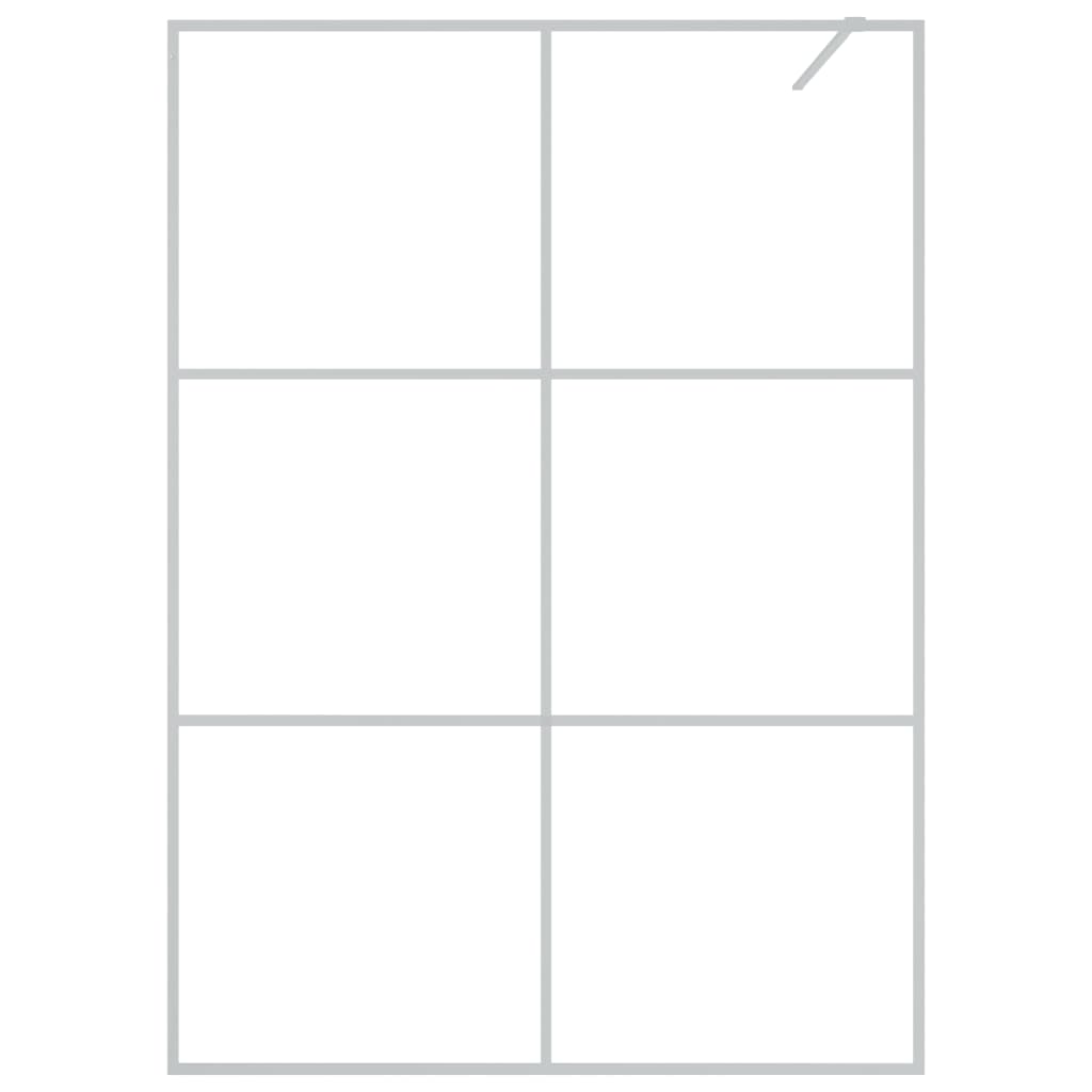 Inloopdouchewand 140x195 cm transparant ESG-glas zilverkleurig 140 x 195 cm Zilver Doorzichtig