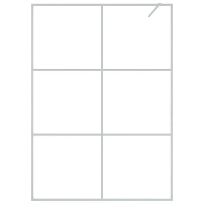 Inloopdouchewand 140x195 cm transparant ESG-glas zilverkleurig 140 x 195 cm Zilver Doorzichtig