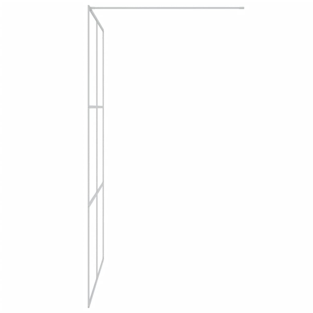 Inloopdouchewand 140x195 cm transparant ESG-glas zilverkleurig 140 x 195 cm Zilver Doorzichtig
