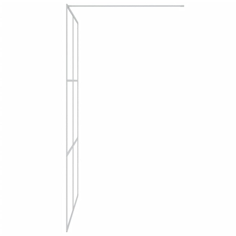 Inloopdouchewand 140x195 cm transparant ESG-glas zilverkleurig 140 x 195 cm Zilver Doorzichtig