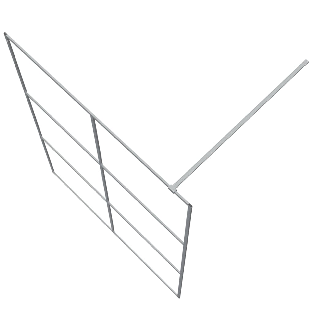 Inloopdouchewand 140x195 cm transparant ESG-glas zilverkleurig 140 x 195 cm Zilver Doorzichtig