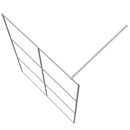 Inloopdouchewand 140x195 cm transparant ESG-glas zilverkleurig 140 x 195 cm Zilver Doorzichtig