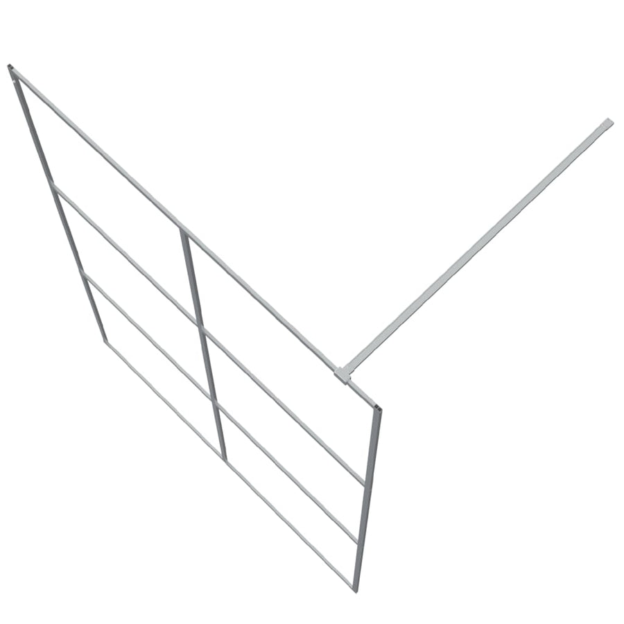 Inloopdouchewand 140x195 cm transparant ESG-glas zilverkleurig 140 x 195 cm Zilver Doorzichtig