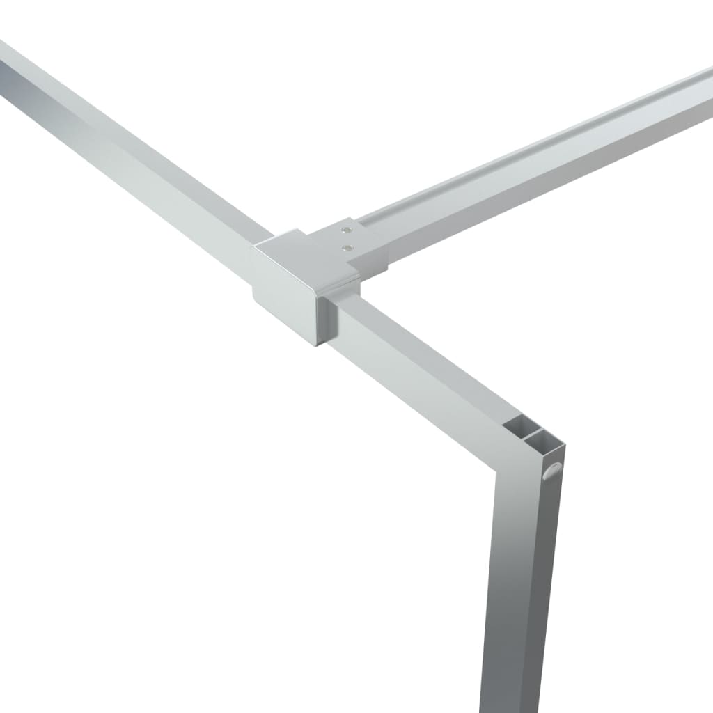 Inloopdouchewand 140x195 cm transparant ESG-glas zilverkleurig 140 x 195 cm Zilver Doorzichtig