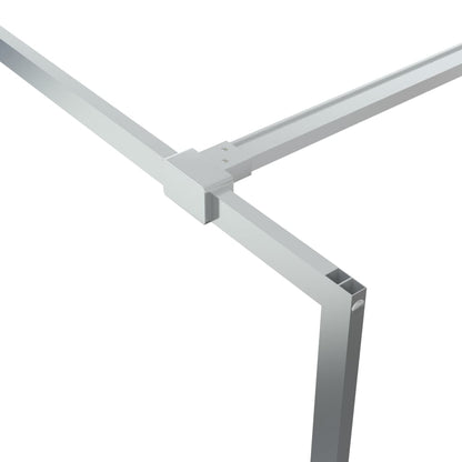 Inloopdouchewand 140x195 cm transparant ESG-glas zilverkleurig 140 x 195 cm Zilver Doorzichtig
