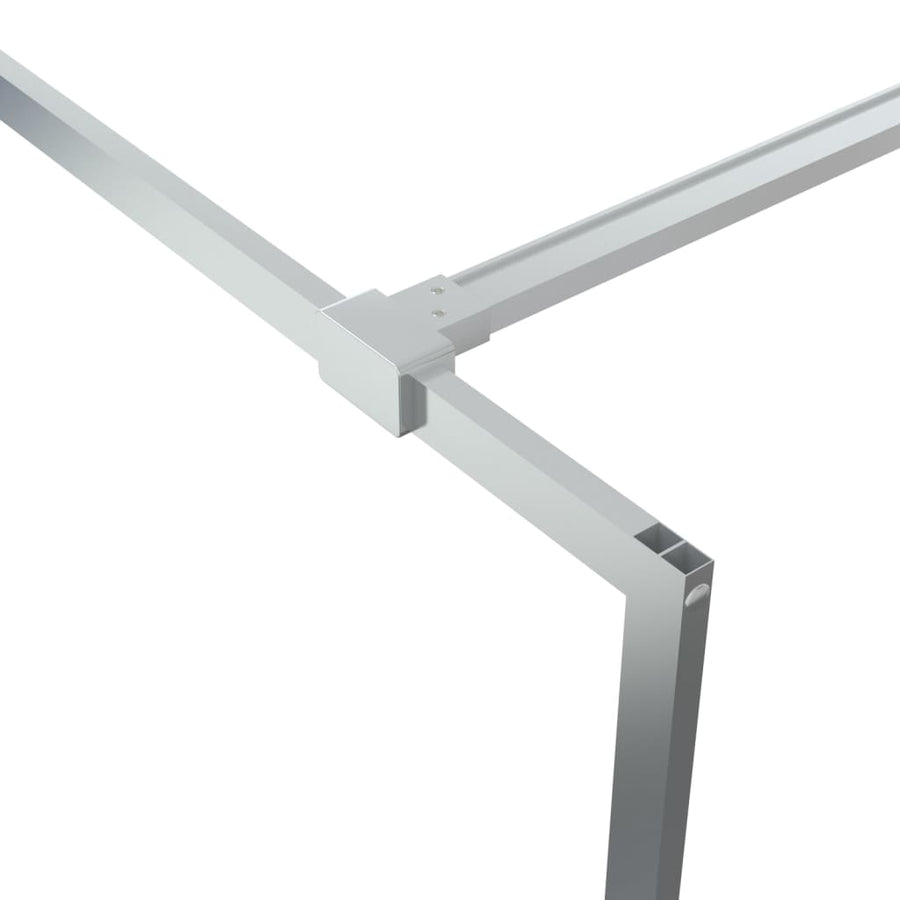 Inloopdouchewand 140x195 cm transparant ESG-glas zilverkleurig 140 x 195 cm Zilver Doorzichtig