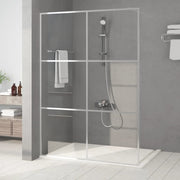 Inloopdouchewand 140x195 cm zilver ESG-glas