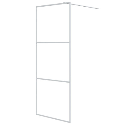 Inloopdouchewand 80x195 cm transparant ESG-glas wit 80 x 195 cm Wit