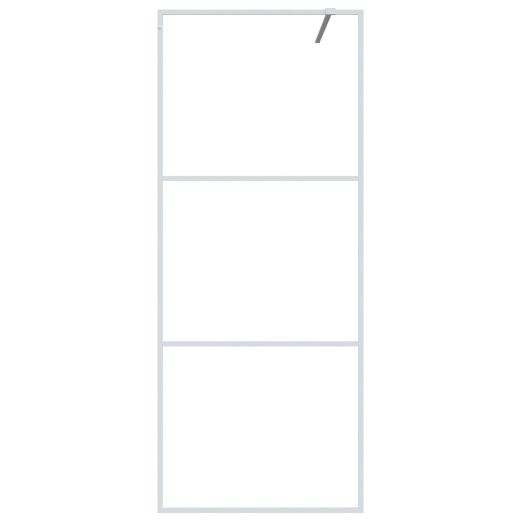 Inloopdouchewand 80x195 cm transparant ESG-glas wit 80 x 195 cm Wit