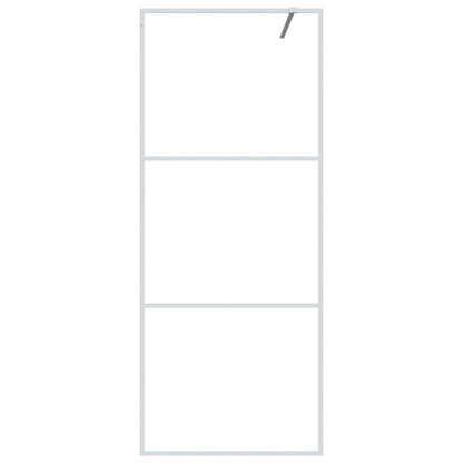 Inloopdouchewand 80x195 cm transparant ESG-glas wit 80 x 195 cm Wit