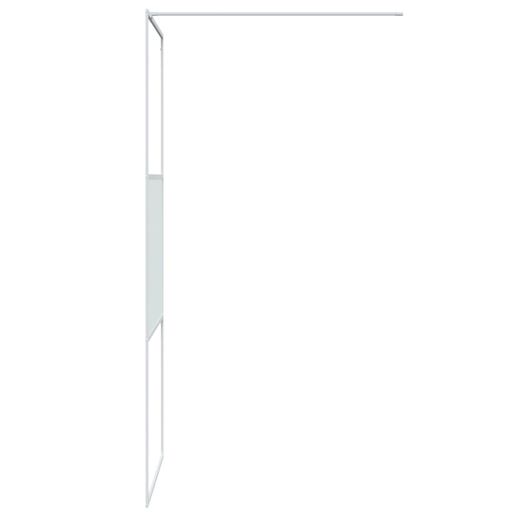 Inloopdouchewand 80x195 cm transparant ESG-glas wit 80 x 195 cm Wit