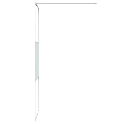 Inloopdouchewand 80x195 cm transparant ESG-glas wit 80 x 195 cm Wit