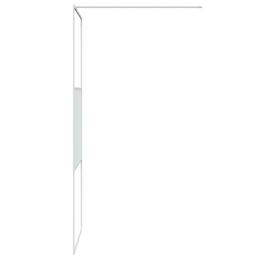 Inloopdouchewand 80x195 cm transparant ESG-glas wit 80 x 195 cm Wit