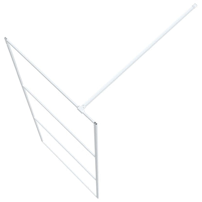 Inloopdouchewand 80x195 cm transparant ESG-glas wit 80 x 195 cm Wit