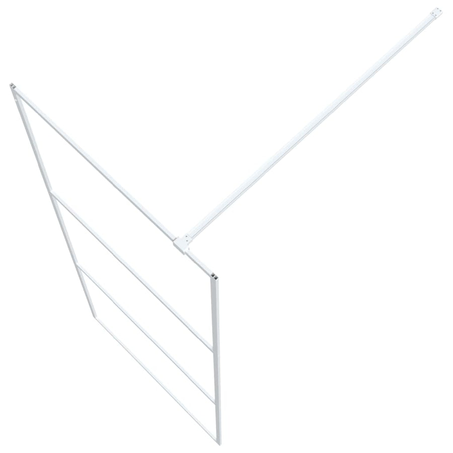 Inloopdouchewand 80x195 cm transparant ESG-glas wit 80 x 195 cm Wit
