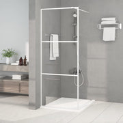 Inloopdouchewand 80x195 cm wit ESG-glas