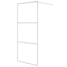 Inloopdouchewand Transparant Esg-Glas 90 x 195 cm Wit Doorzichtig