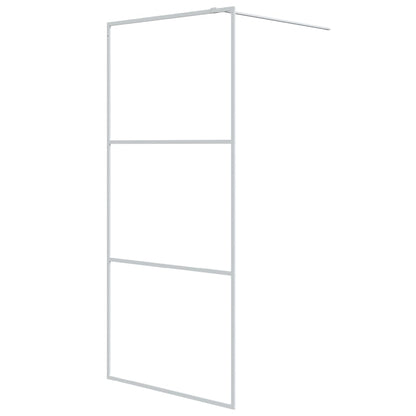 Inloopdouchewand Transparant Esg-Glas 90 x 195 cm Wit Doorzichtig