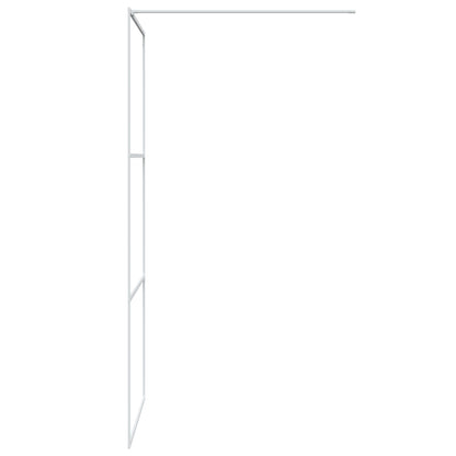 Inloopdouchewand Transparant Esg-Glas 90 x 195 cm Wit Doorzichtig