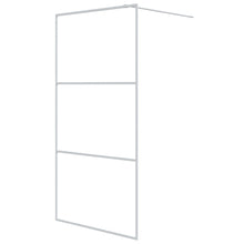 Inloopdouchewand Transparant Esg-Glas 100 x 195 cm Wit Doorzichtig