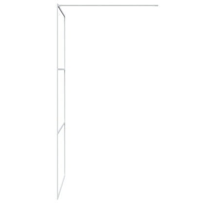 Inloopdouchewand Transparant Esg-Glas 100 x 195 cm Wit Doorzichtig