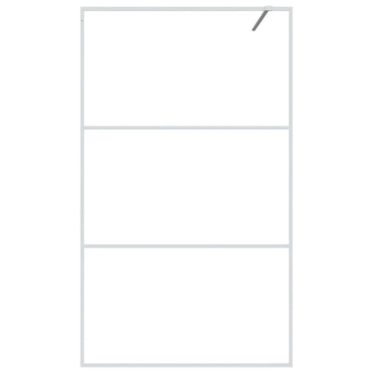 Inloopdouchewand 115x195 cm transparant ESG-glas wit 115 x 195 cm Wit