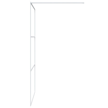 Inloopdouchewand 115x195 cm transparant ESG-glas wit 115 x 195 cm Wit