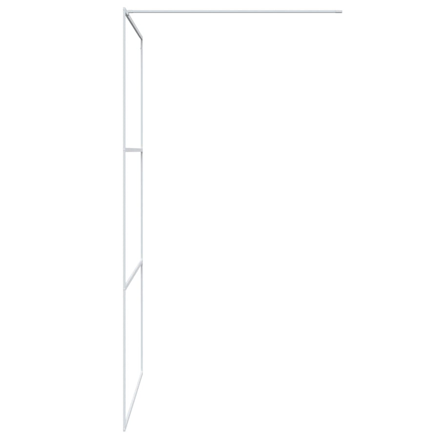 Inloopdouchewand 115x195 cm transparant ESG-glas wit 115 x 195 cm Wit