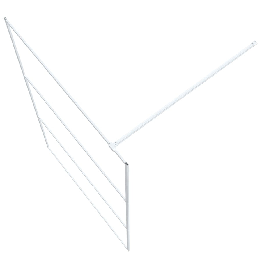 Inloopdouchewand 115x195 cm transparant ESG-glas wit 115 x 195 cm Wit