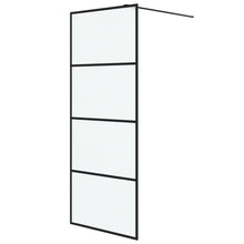 Inloopdouchewand Esg-Glas 80 x 195 cm Zwart Mat