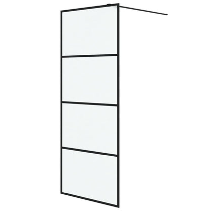 Inloopdouchewand Esg-Glas 80 x 195 cm Zwart Mat